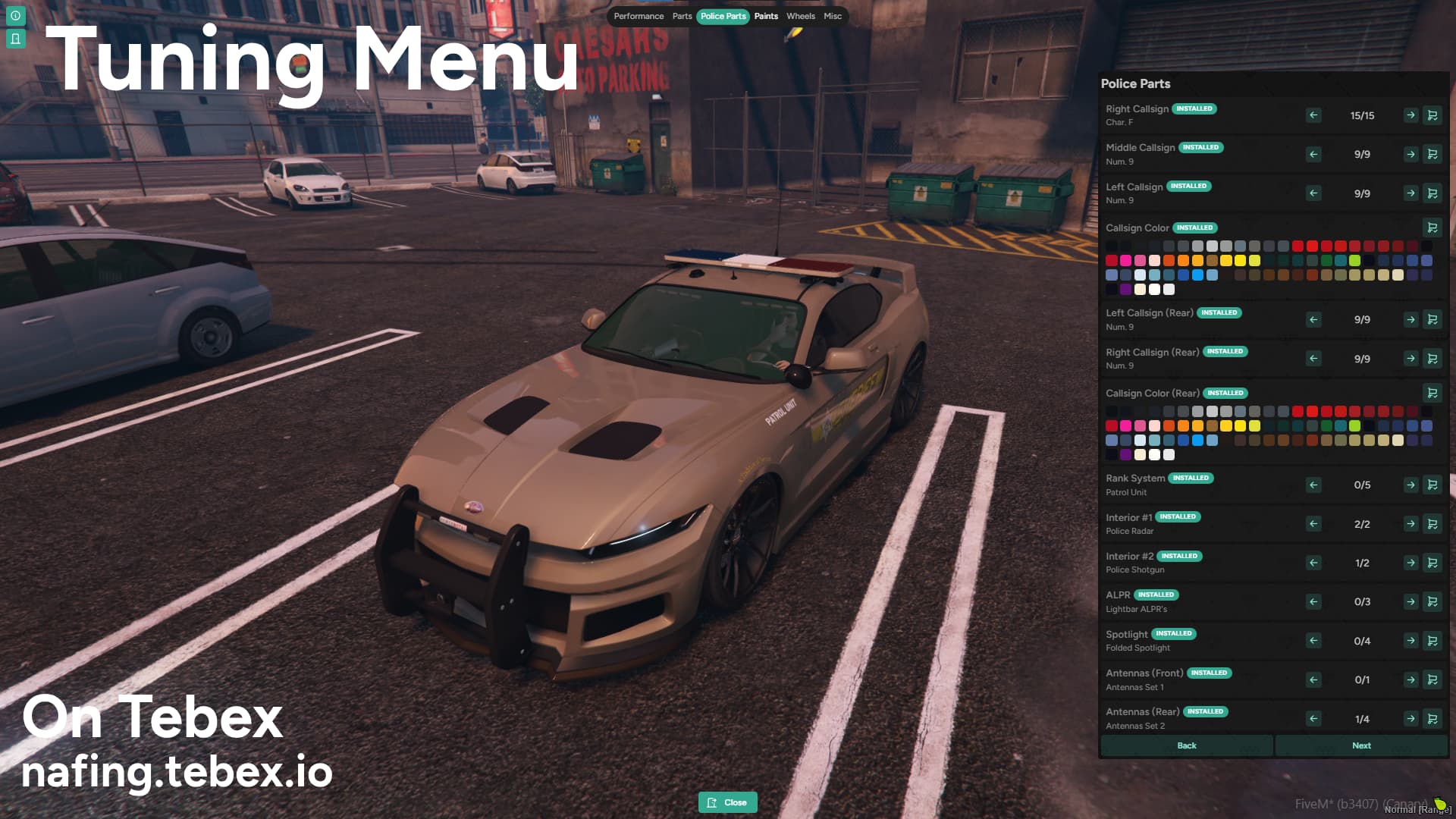 Tuning Menu